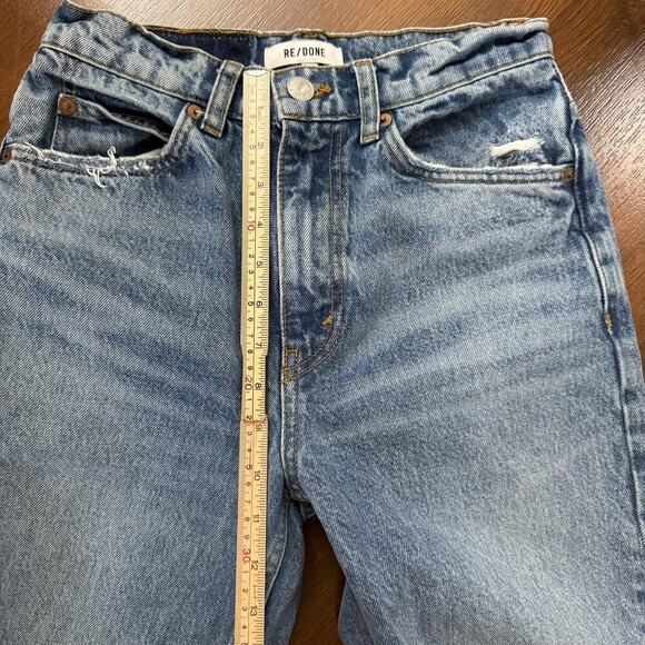 Re/Done Originals 70s Straight Jeans Worn Medium Raf Casual Minimalist Sz 25 - Picture 3 of 9